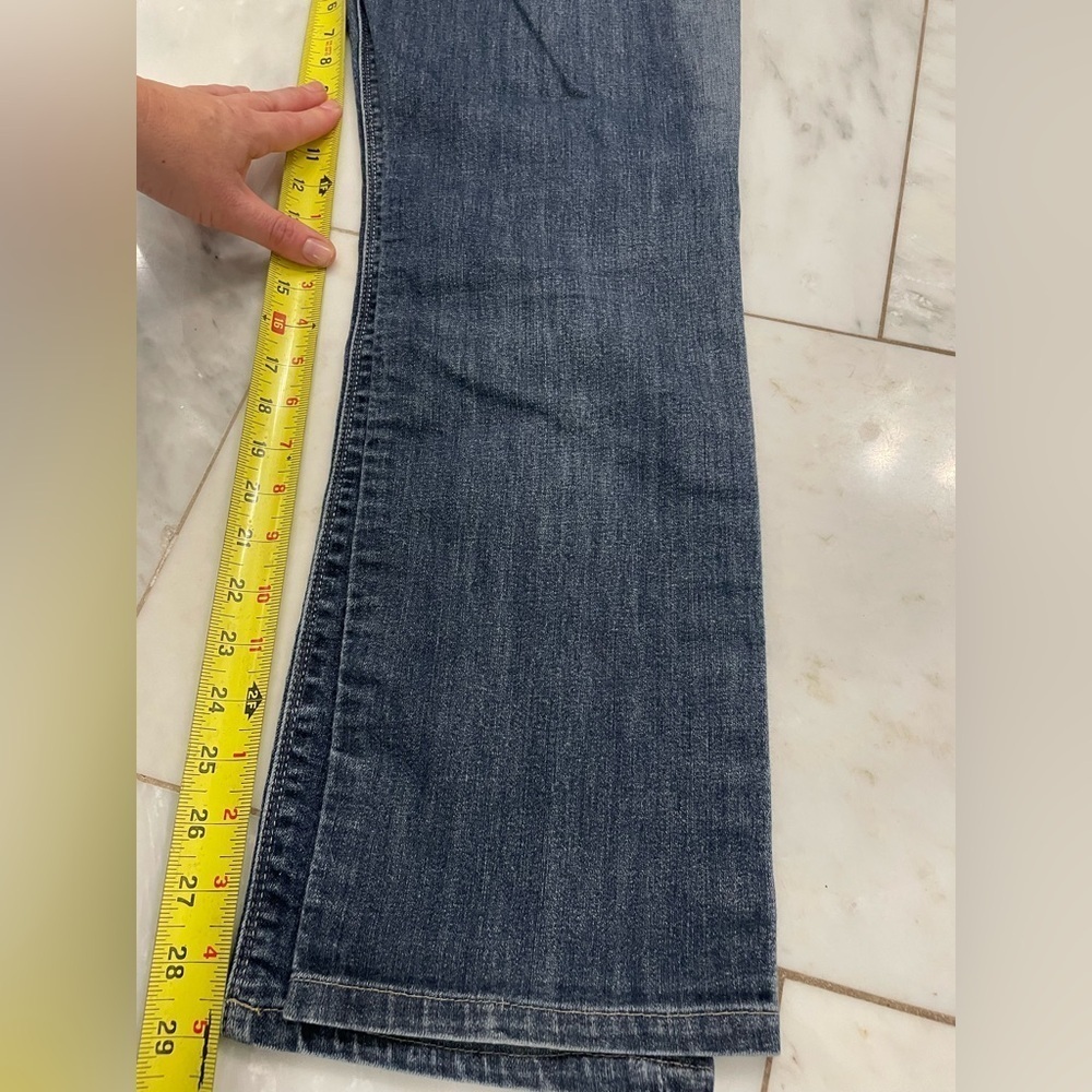 7 for All Mankind, waist 34, the Slimmy, straight leg dark wash jeans - Picture 9 of 10